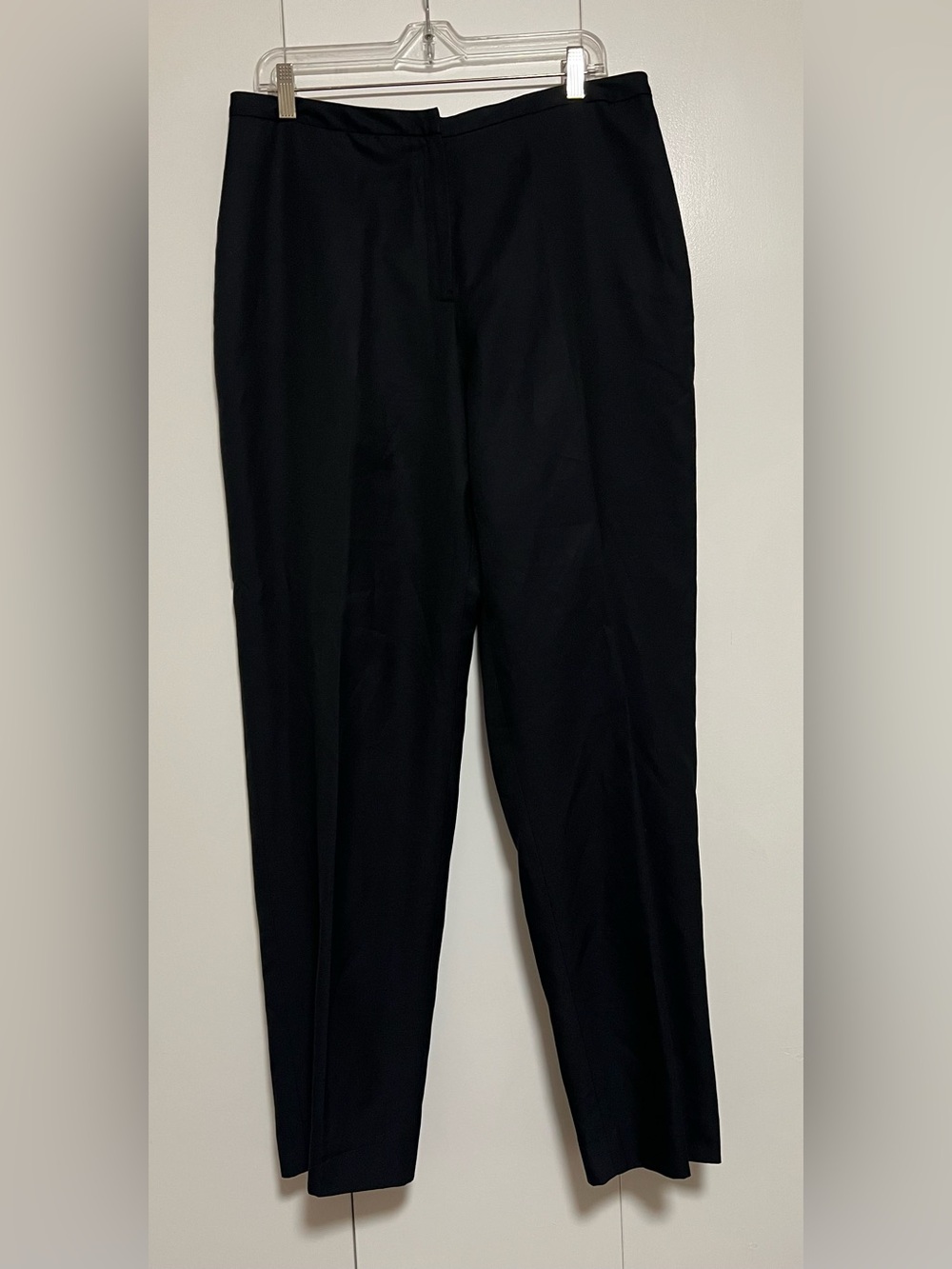 NWT Jones New York Women’s 14 Black Silk Blend High Waisted Straight Leg Slacks